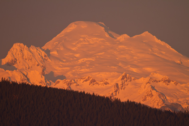 Mount Baker At Sunset