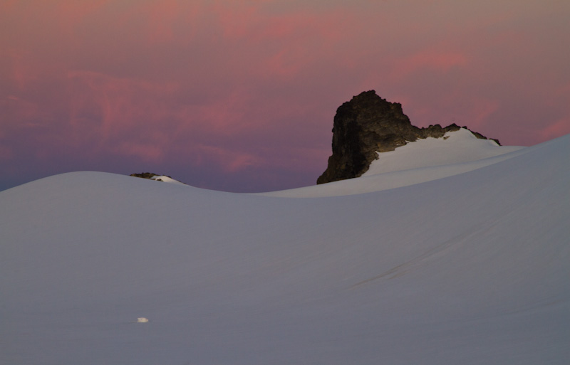Point 7610 Above The Inspiration Glacier At Sunrise