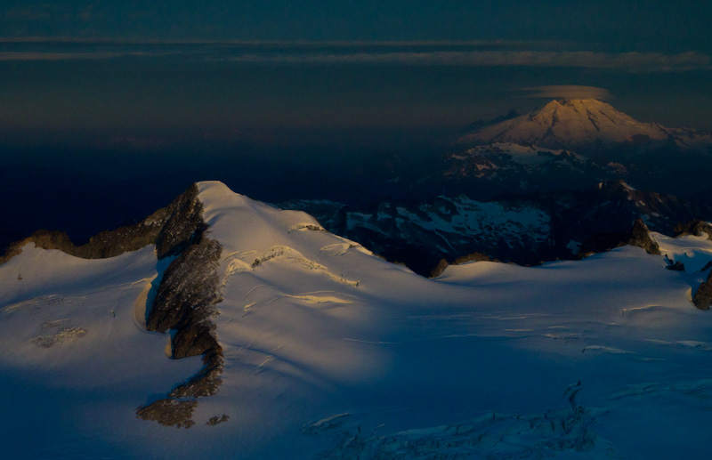 Eldorado Peak And Mount Baker At Sunrise