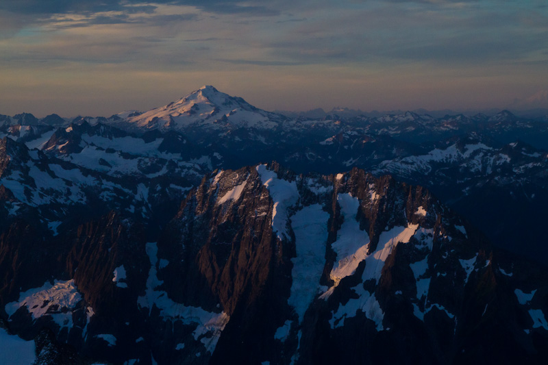 Glacier Peak And Johannesberg Peak At Sunrise