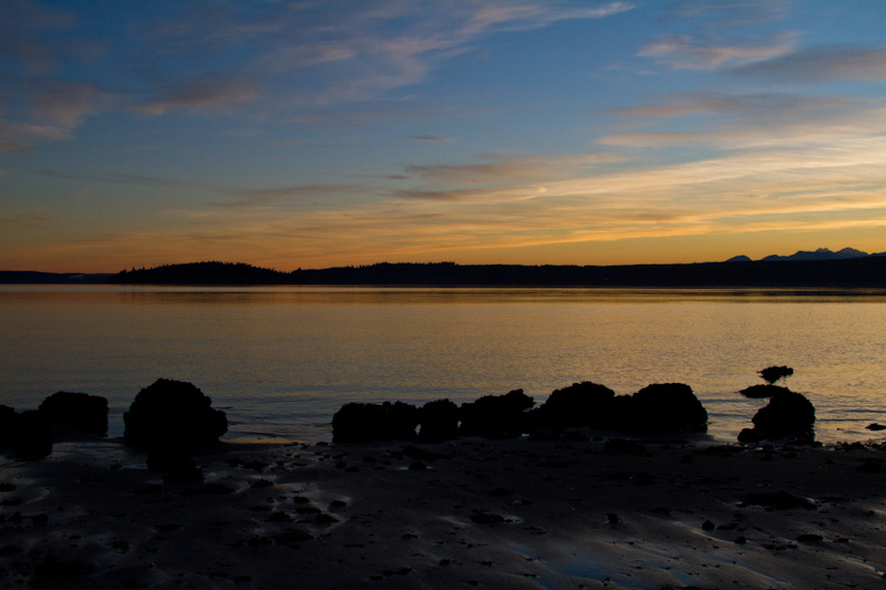 Hood Canal At Sunset