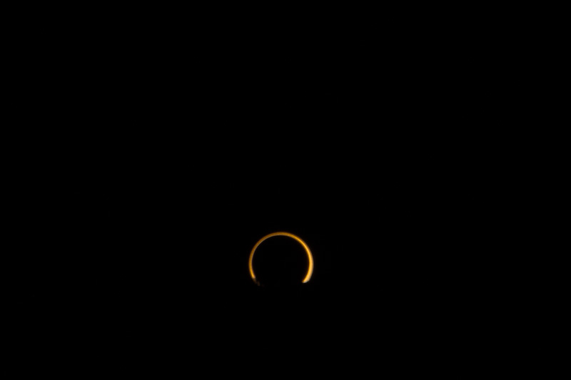 Annular Solar Eclipse At Sunset