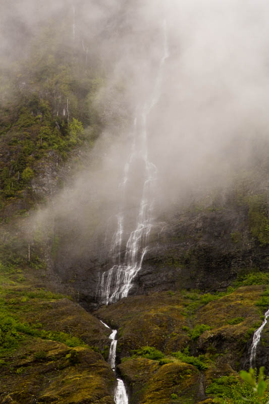 Waterfall Obscurred By Mist