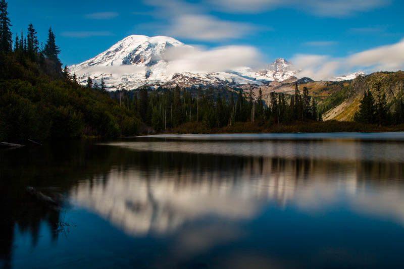 Mount Rainier Reflected In Bench Lake